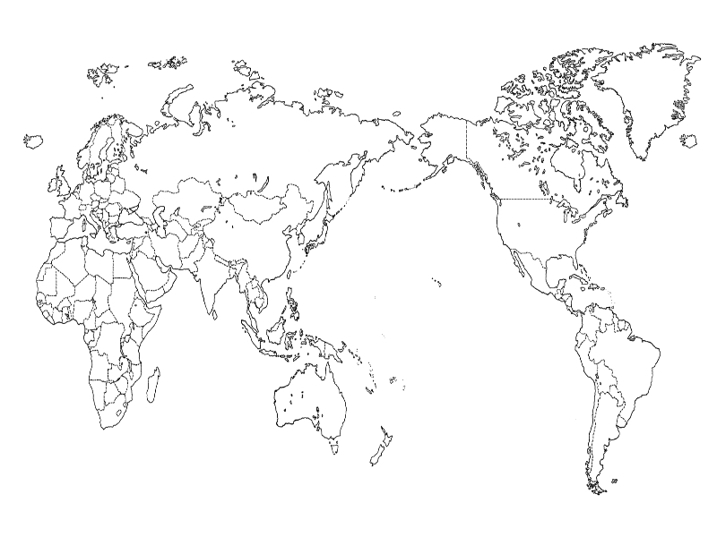 白世界地図